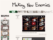 Tablet Screenshot of makingnewenemies.com